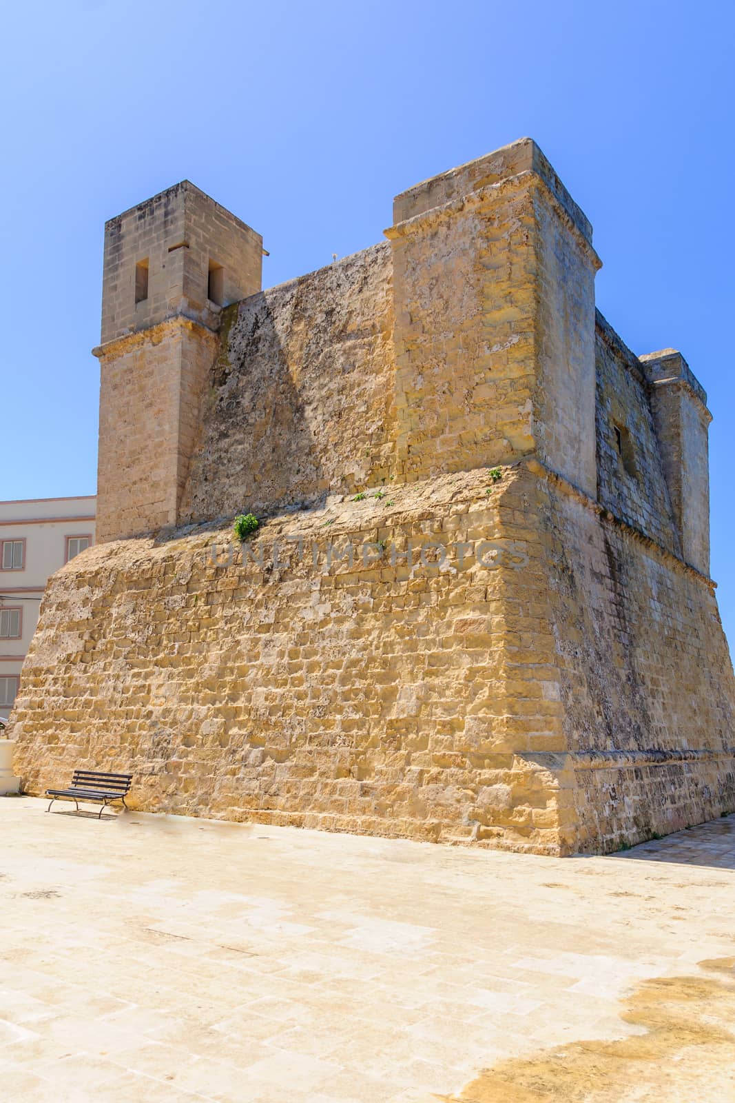 View of an old fort building (Wignacourt Tower), in Qawra, St. Pauls Bay, Malta