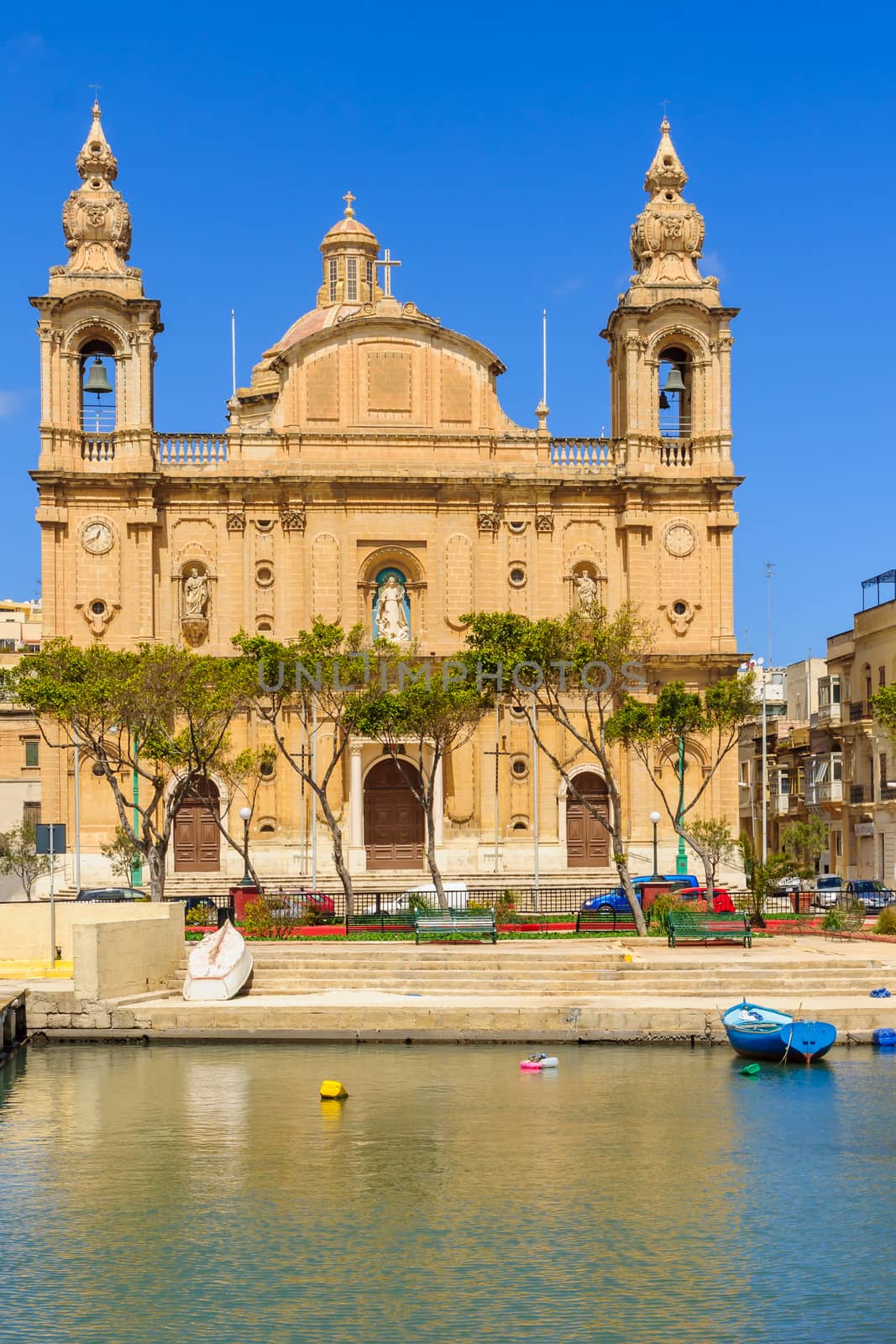 View of the St. Joseph Parish Church in Msida, Malta