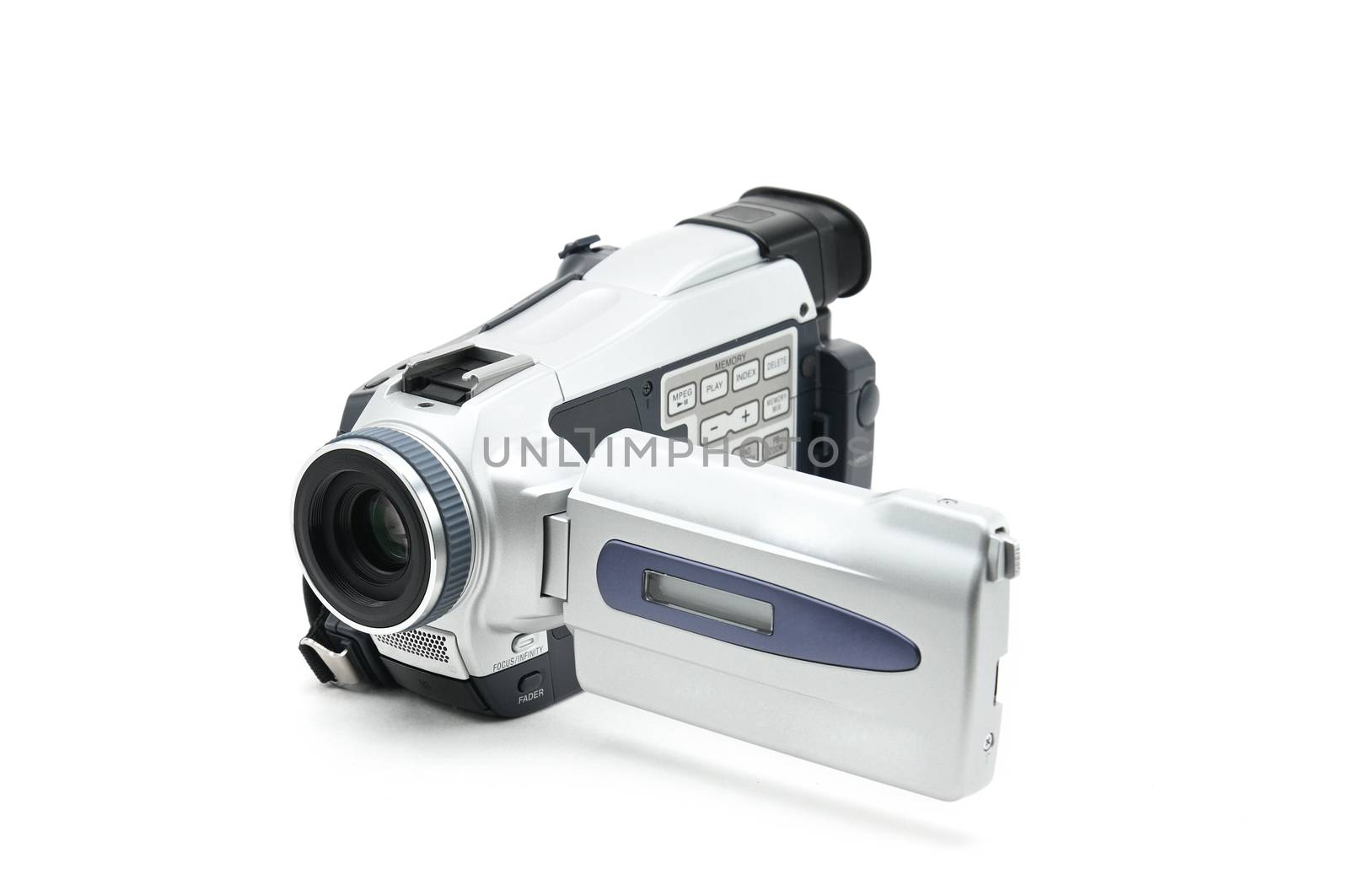 Digital Video Camcorder on Isolated white background by moviephoto