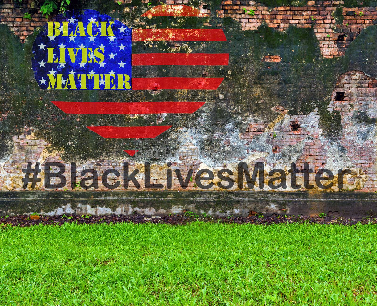 Black Lives Matter hashtag protestors anti Black racism african by Vladyslav