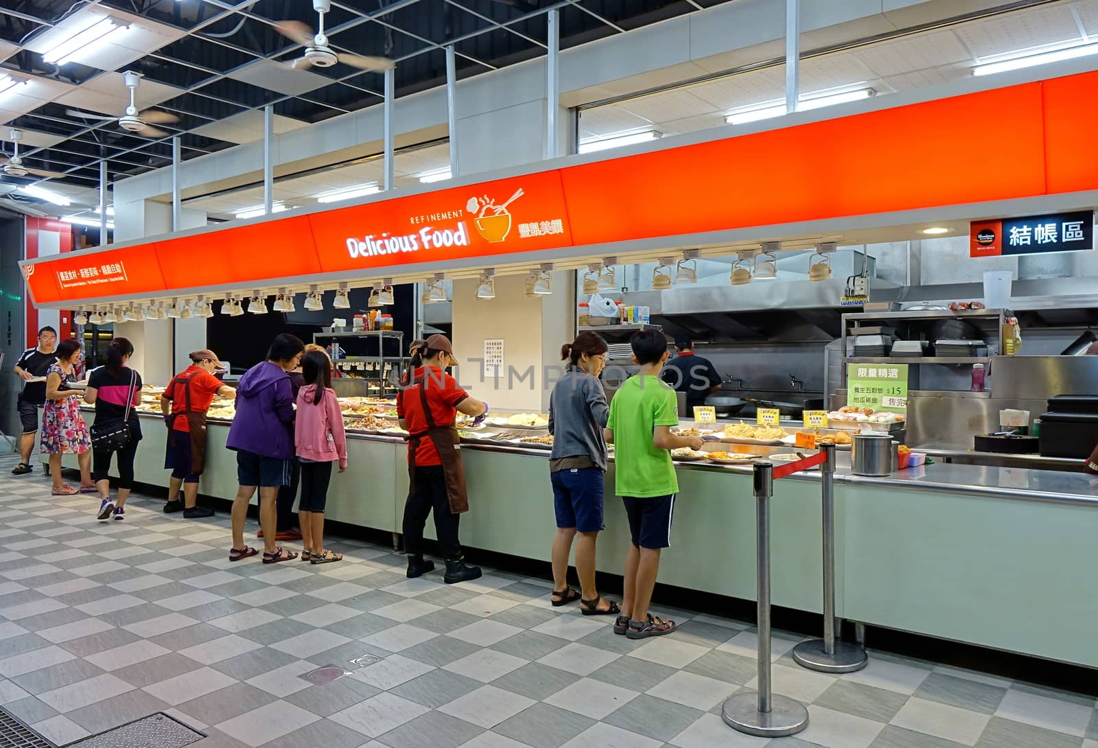 Self-service restaurant on a sidewalk in Kaohsiung City by shiyali