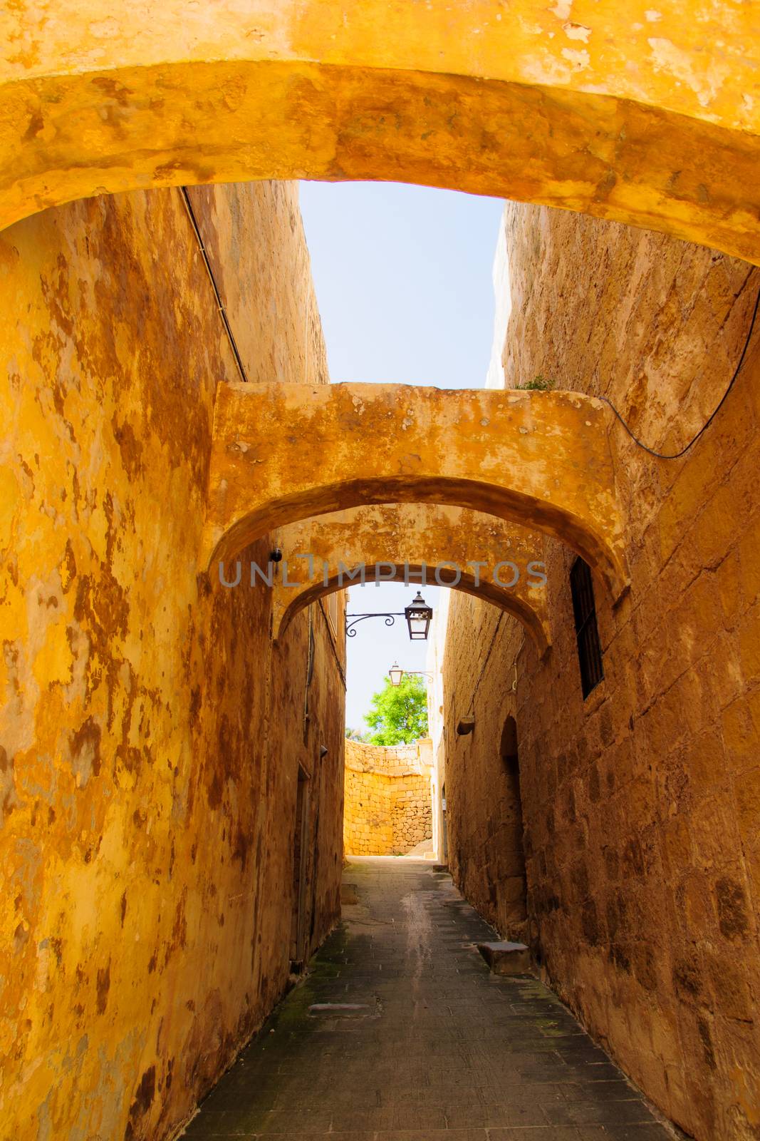 An Alley in the old city of Victoria, Gozo Island, Malta