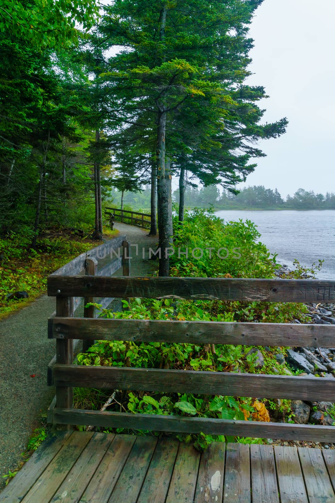 Views of Ingonish beach and Freshwater lake, in Cape Breton Highlands National Park, Nova Scotia, Canada