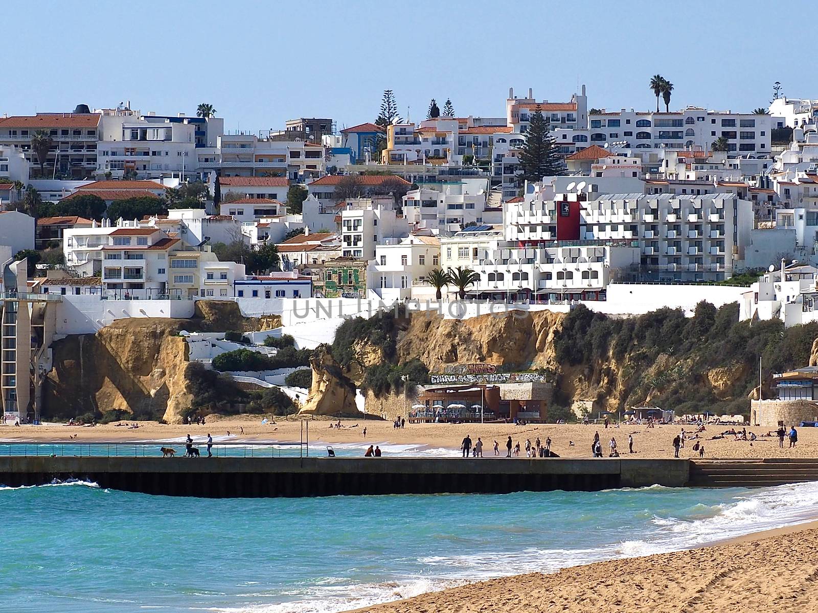 Beautiful cityscape of Albufeira at the Algarve coast of Portugal
