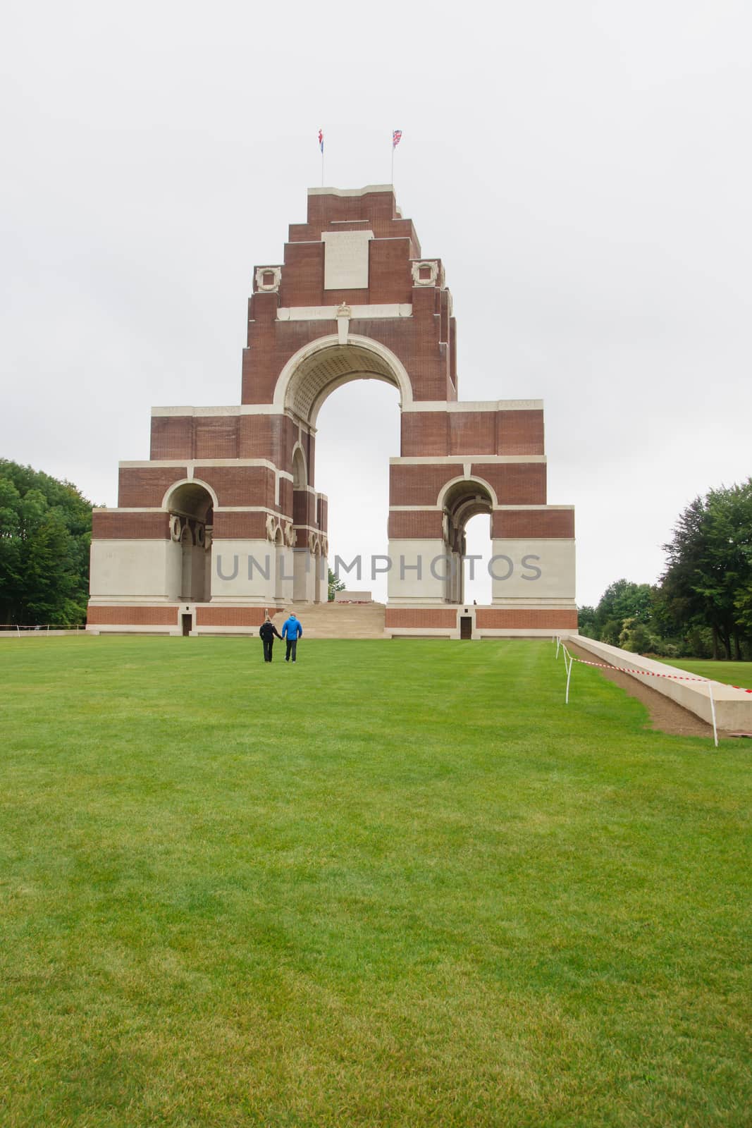 The Franco-British Memorial in Thiepval. This is a memorial for missing soldiers from the battle of the Somme in 1916 (WWI). Picardy, France