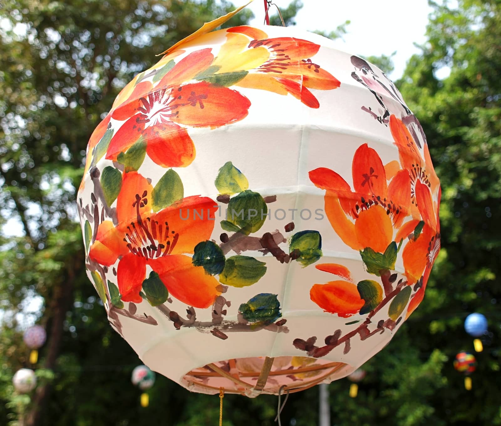 KAOHSIUNG, TAIWAN -- OCTOBER 13: Hand painted Chinese lanterns are on display at the yearly Wannian Folklore Festival on October 13, 2013 in Kaohsiung.