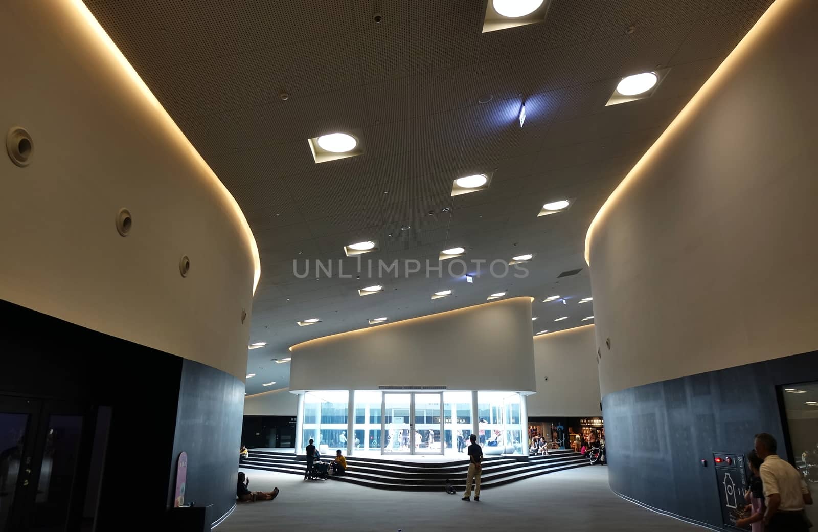 KAOHSIUNG, TAIWAN -- APRIL 14, 2019: The interior public areas of the recently completed National Center for the Performing Arts located in the Weiwuying Metropolitan Park