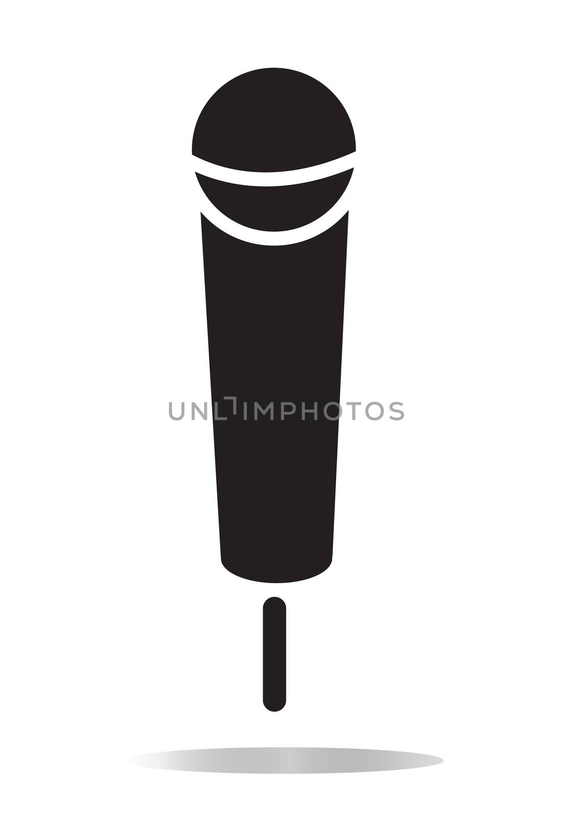 microphone icon on white background. flat style design. micropho by suthee