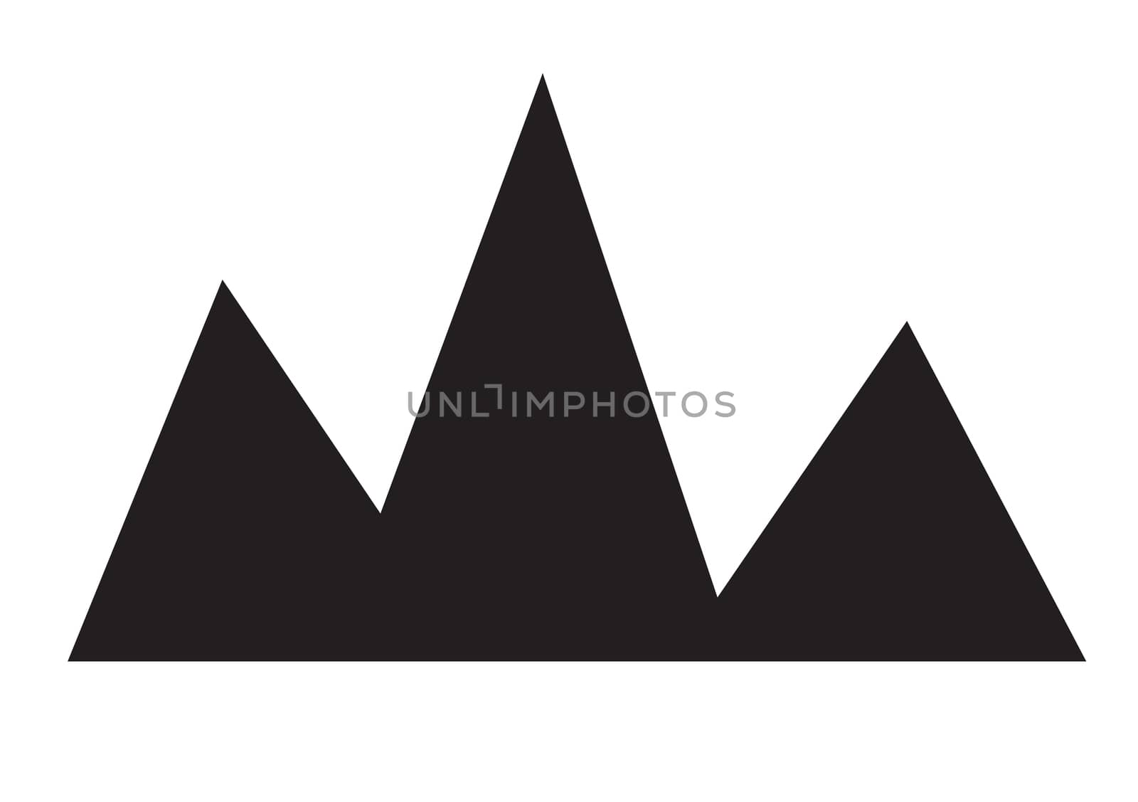 mountain icon on white background. flat style design. mountain s by suthee
