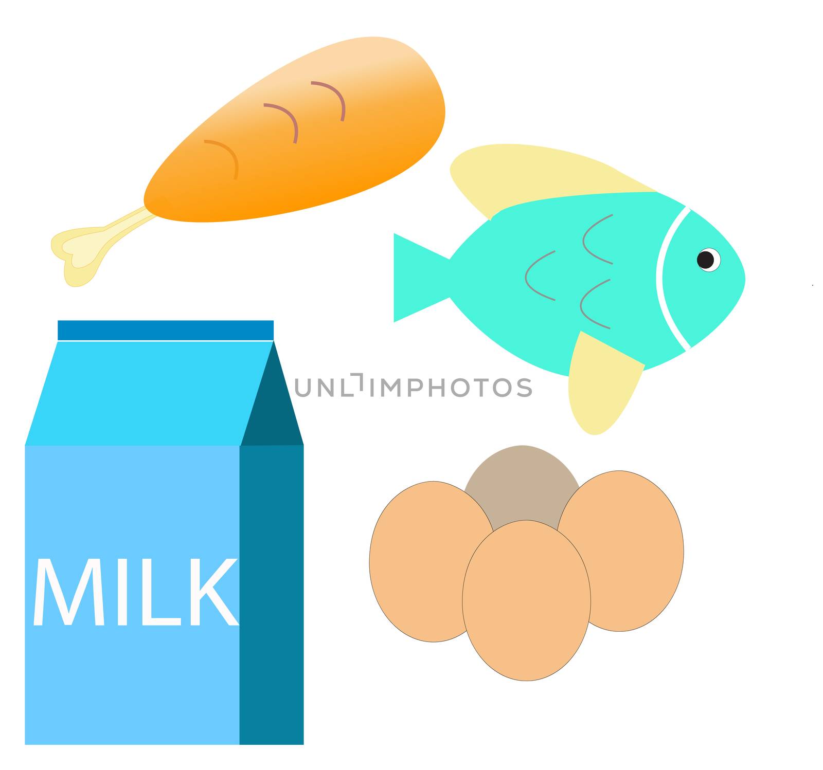 protein icon on white background. flat style design. protein sig by suthee