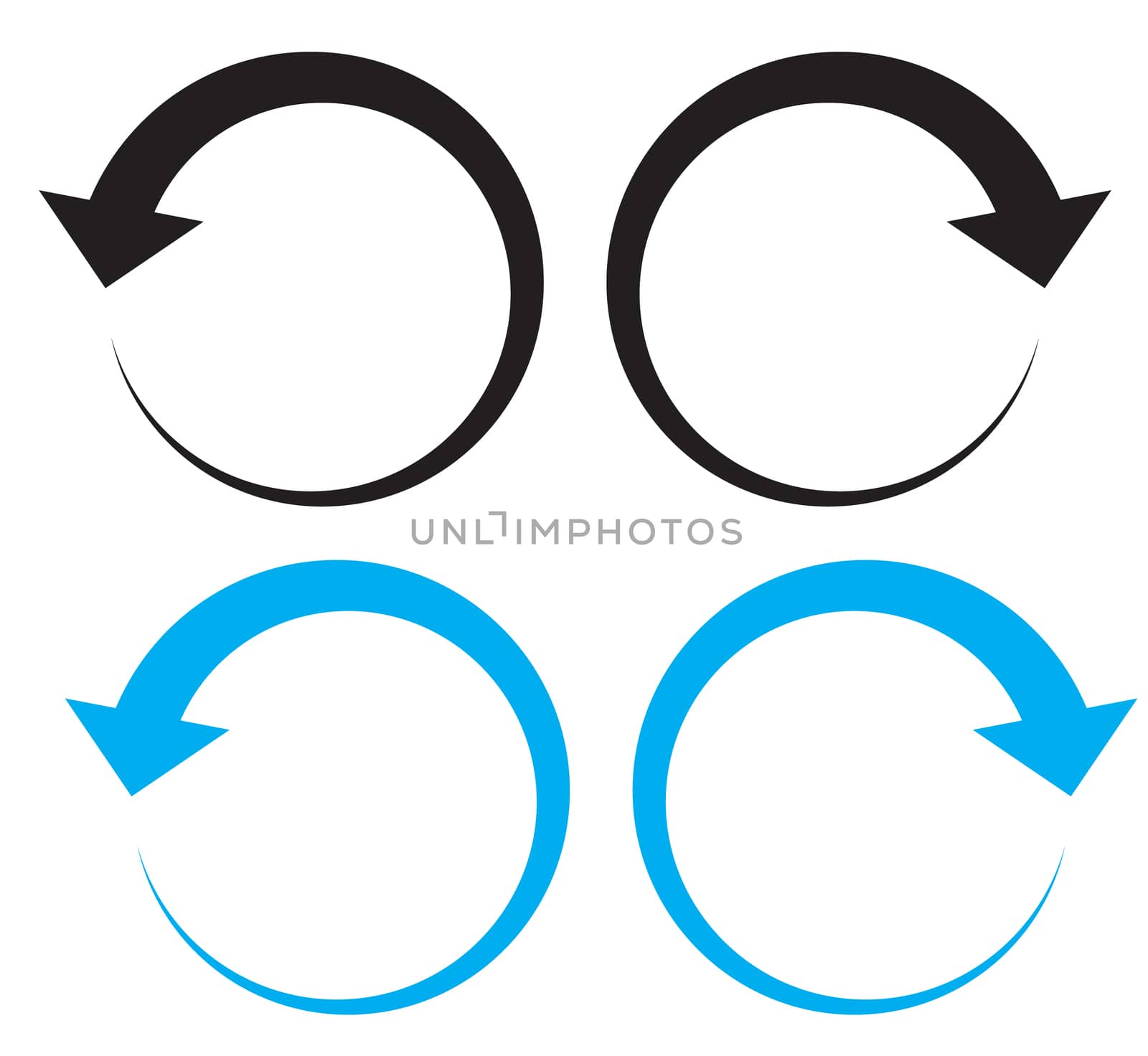 undo arrow icon on white background. redo arrow icon on white background. direction arrow symbol.