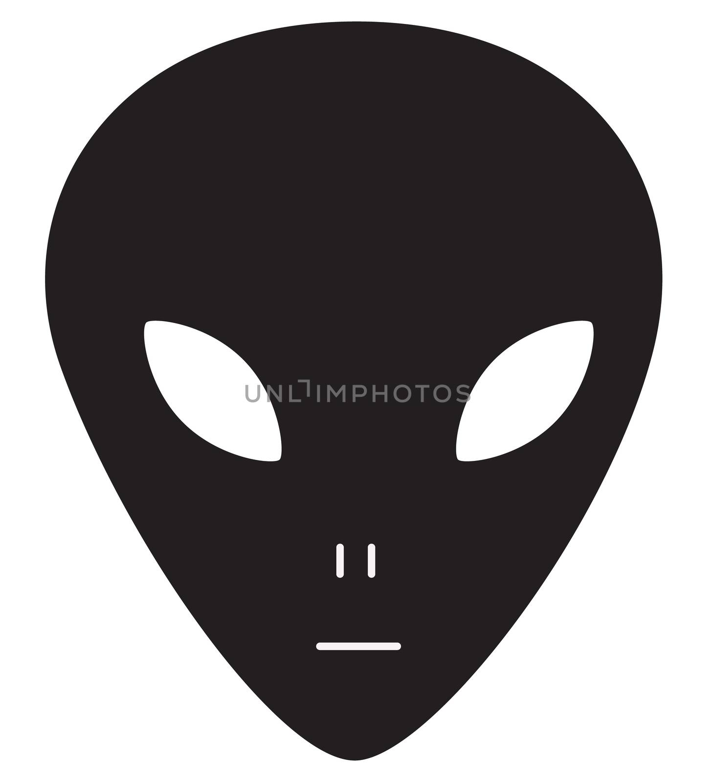 alien icon on white background. alien sign. flat style design.