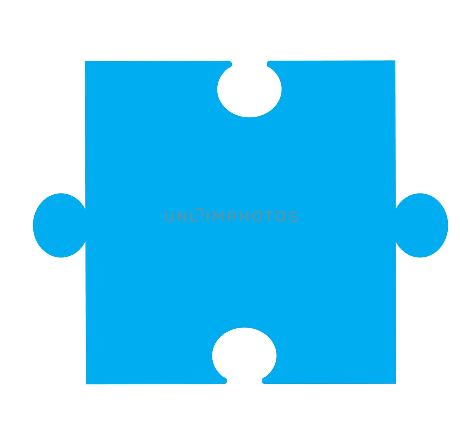 puzzle piece icon on white background. puzzle piece sign. blue p by suthee