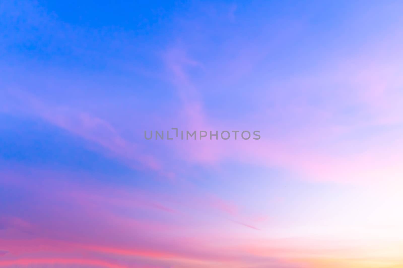Magenta color of sunset twilight sky and cloud background.