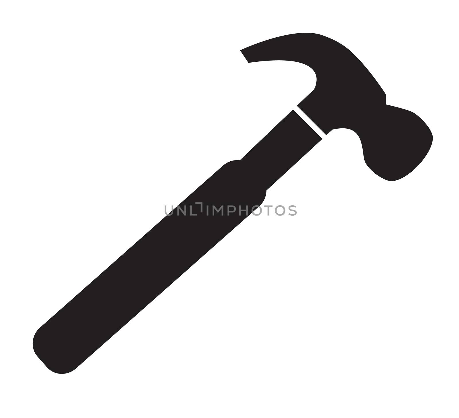 hammer icon on white background. hammer sign. flat style design. by suthee