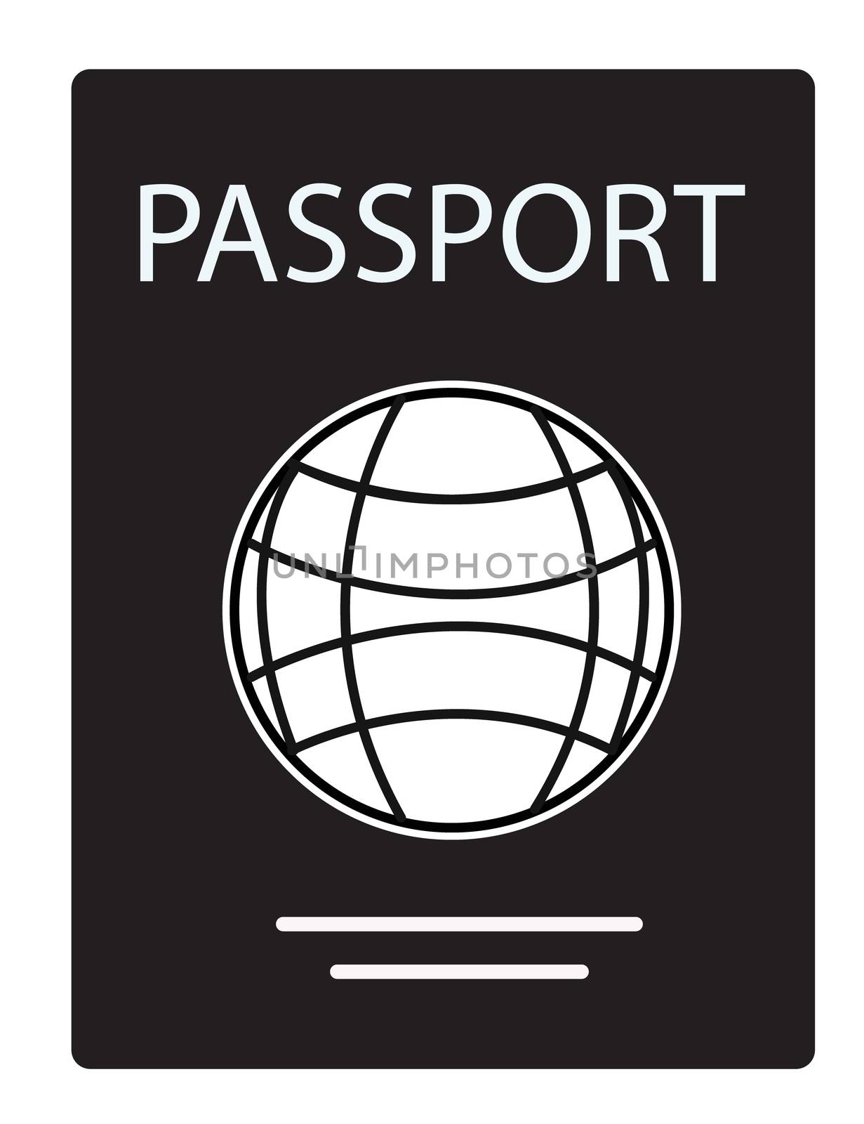 passport icon on white background. passport sign. flat style des by suthee