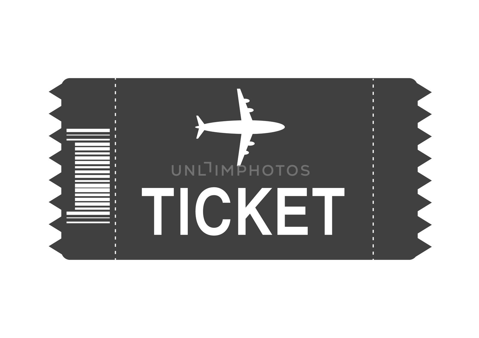 ticket icon on white background. flat style design. ticket sign. 