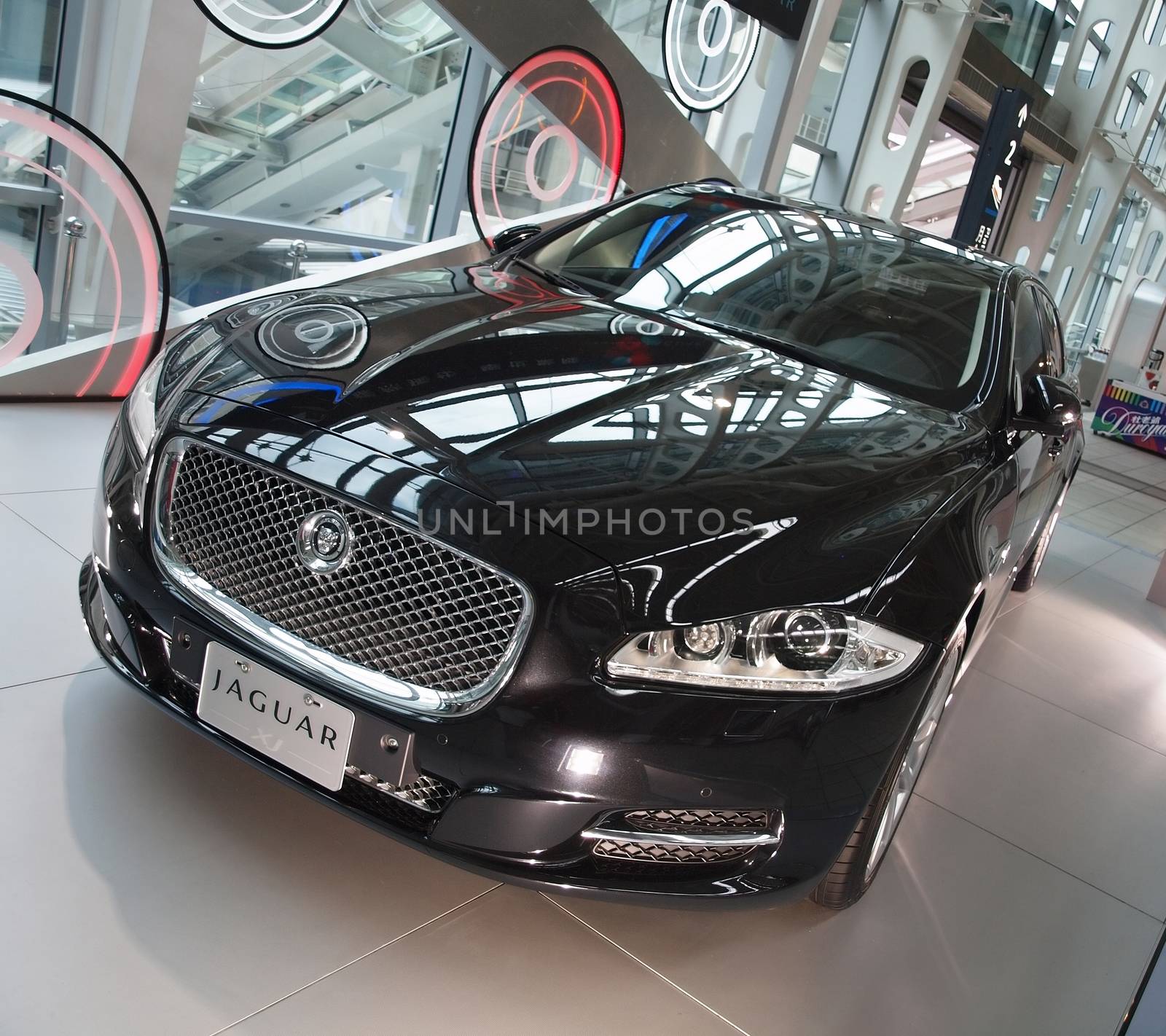 KAOHSIUNG, TAIWAN - JANUARY 13: Jaguar International introduces its all new Jaguar XJ luxury sedan in the main hall of the Taiwan High Speed Railway Corporation; Kaohsiung, January 13, 2011