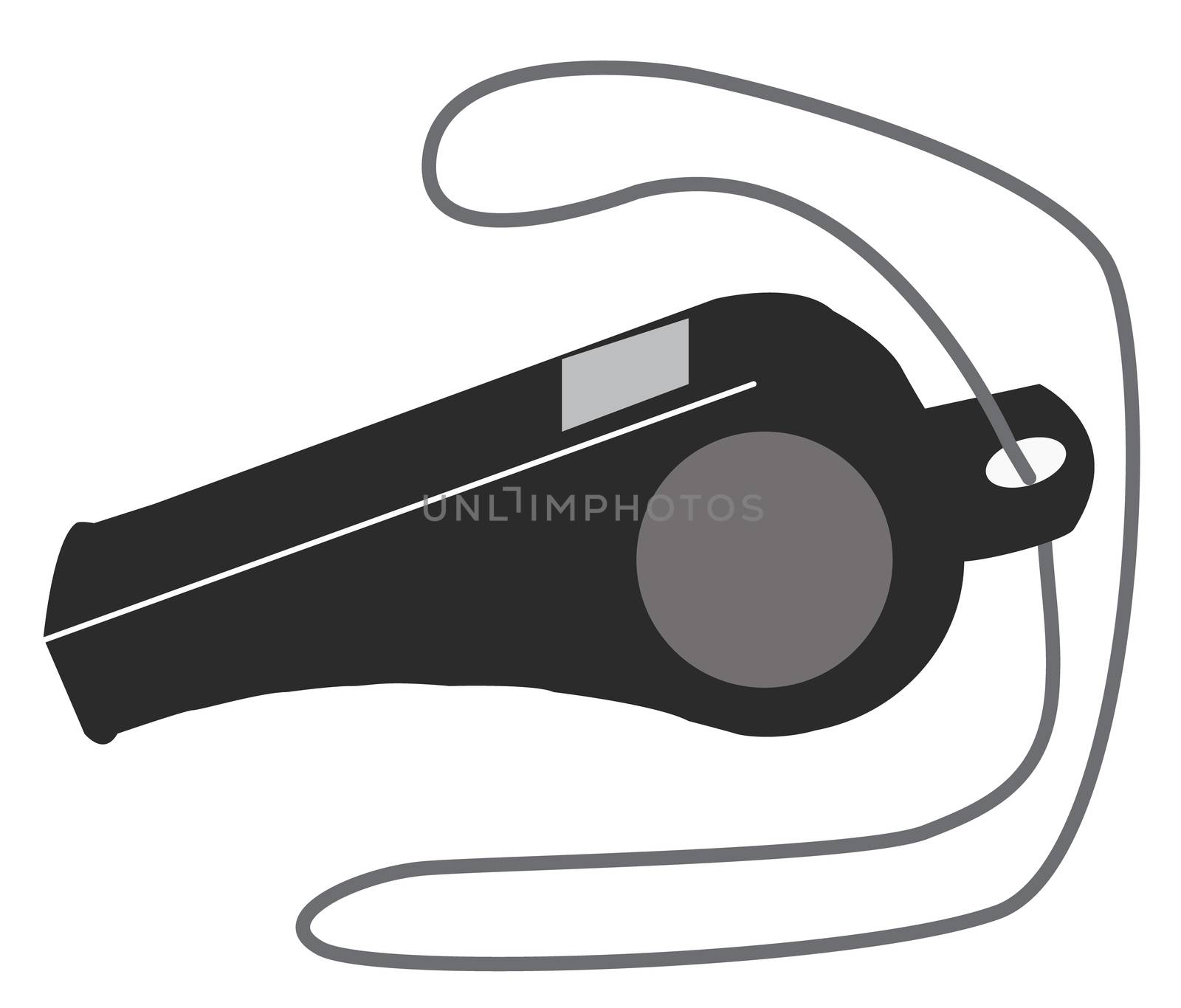 whistle icon on white background. whistle sign. flat style desig by suthee