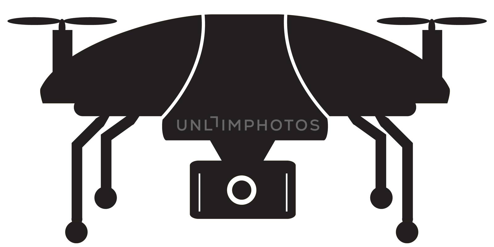 drone icon flat design style. drone on white background.  by suthee