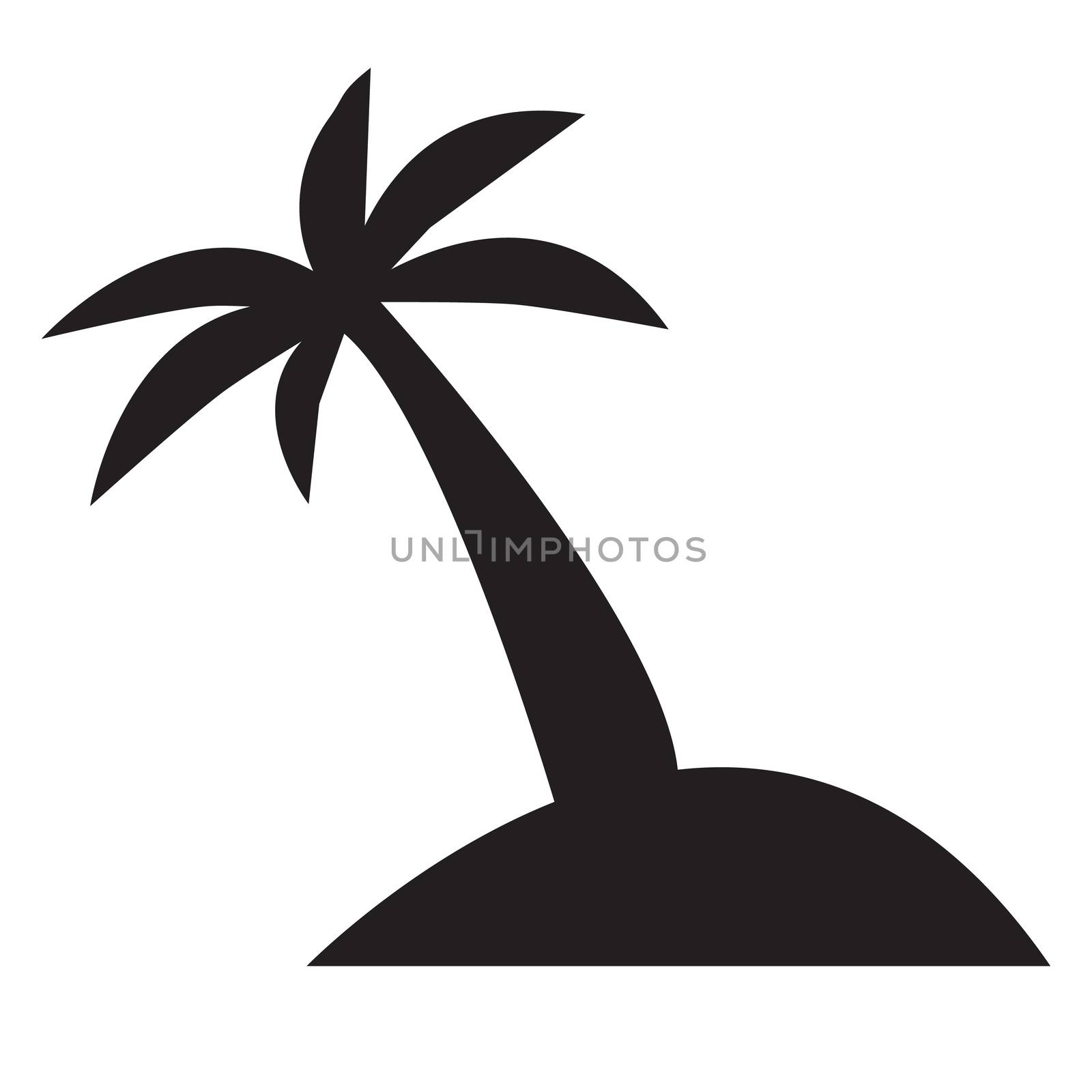 palm trees icon. pictograph of island. by suthee