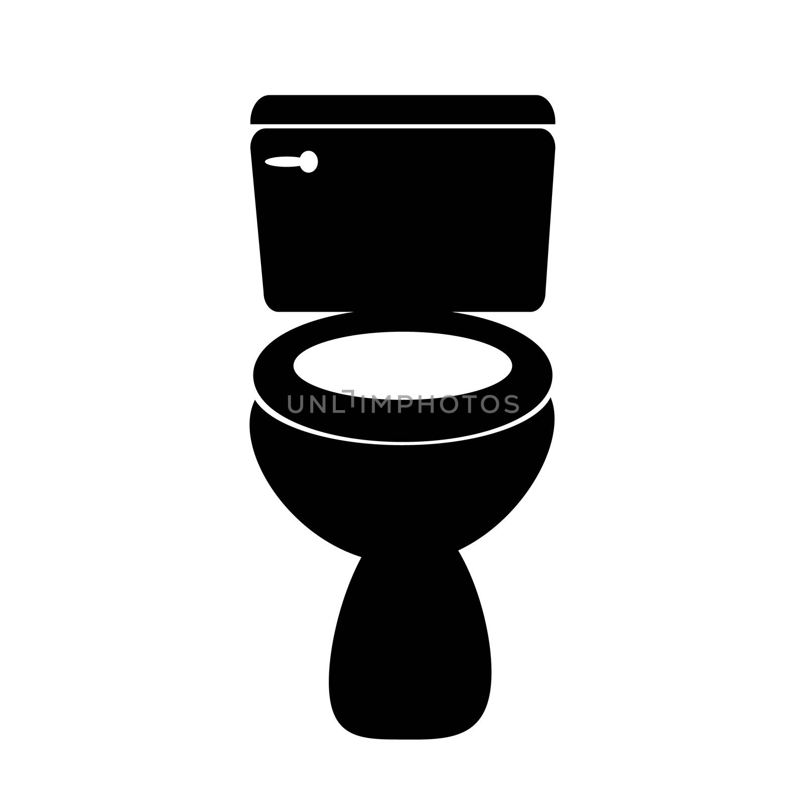 Toilet icon on white background. Toilet sign. by suthee
