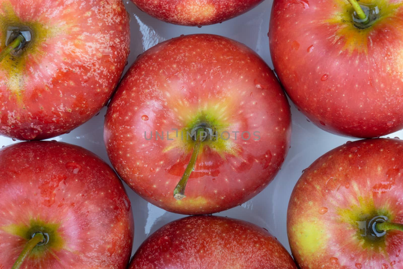 Apple fruit on white background. Selective focus