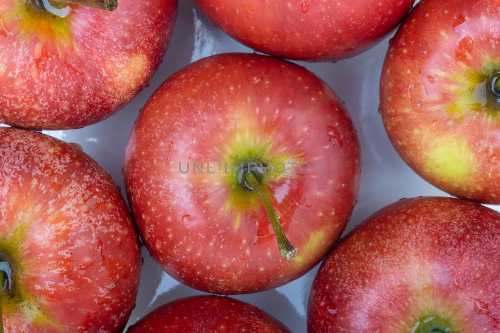 Apple fruit on white background. Selective focus