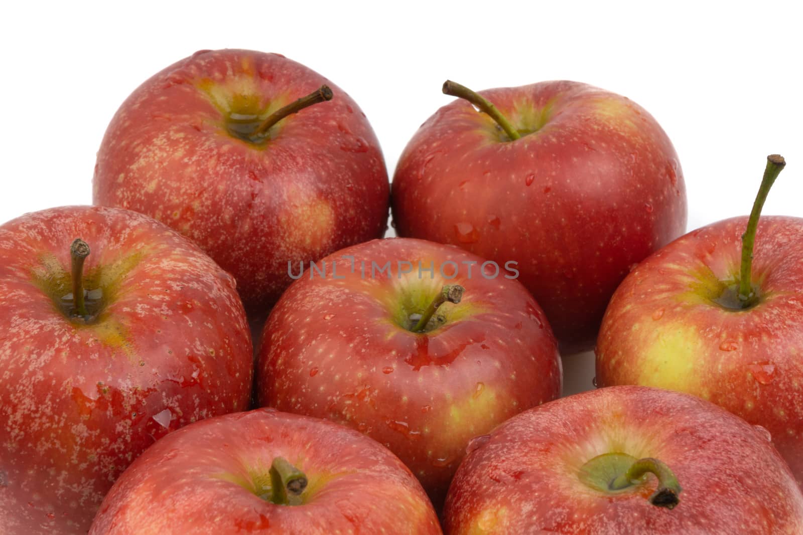 Apple fruit on white background. Selective focus