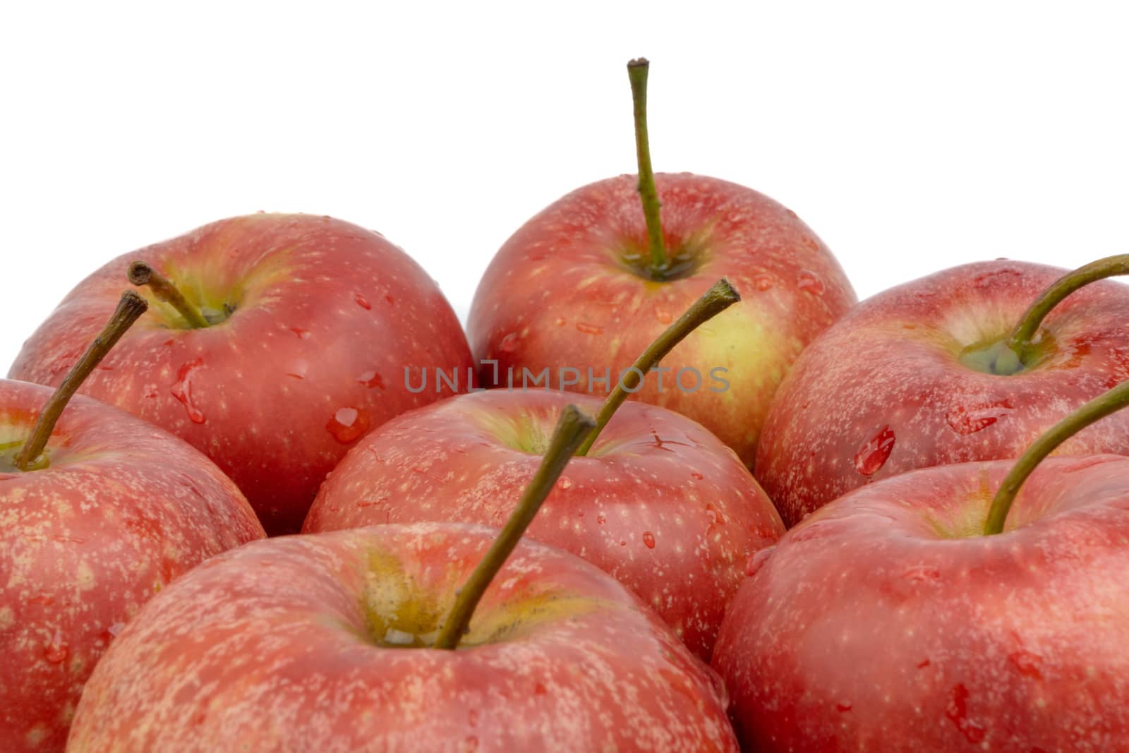 Apple fruit on white background. Selective focus