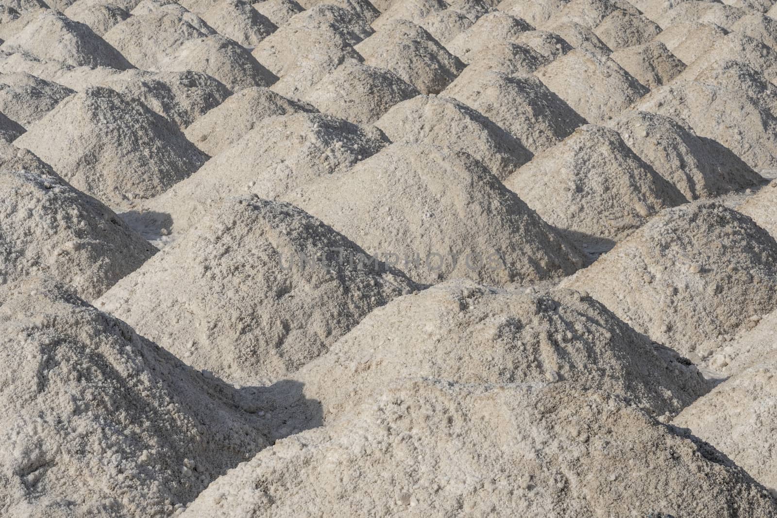 Salt flats near Afera Lake in the Danakil Depression in Ethiopia in Africa.