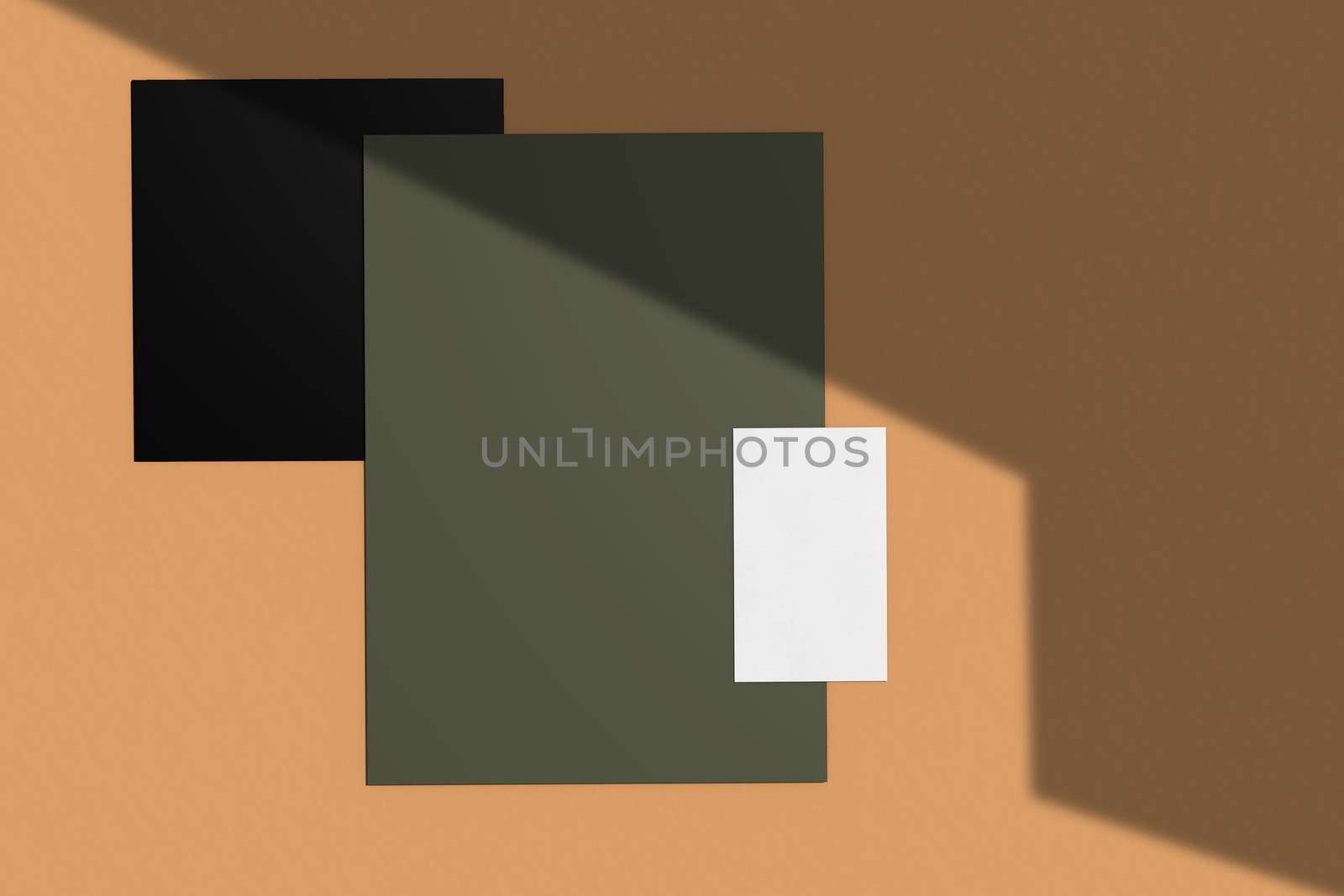 Branding identity mockup of blank business name card and paper n by nuchylee