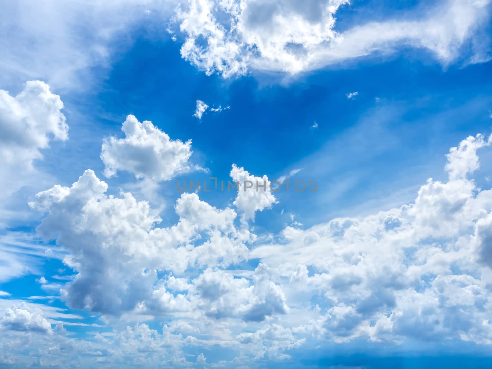 Beautiful clouds and blue sky background. by tete_escape