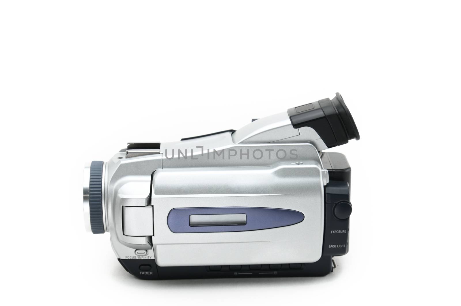 Digital Video Camcorder on Isolated white background by moviephoto