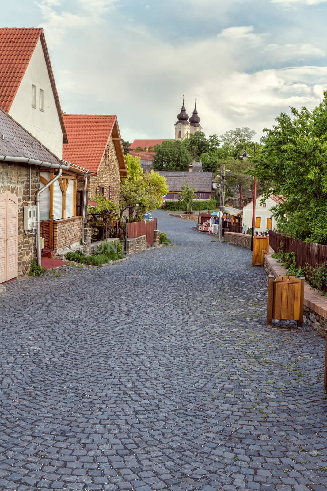 Typical traditional street in the village Tihany by Digoarpi