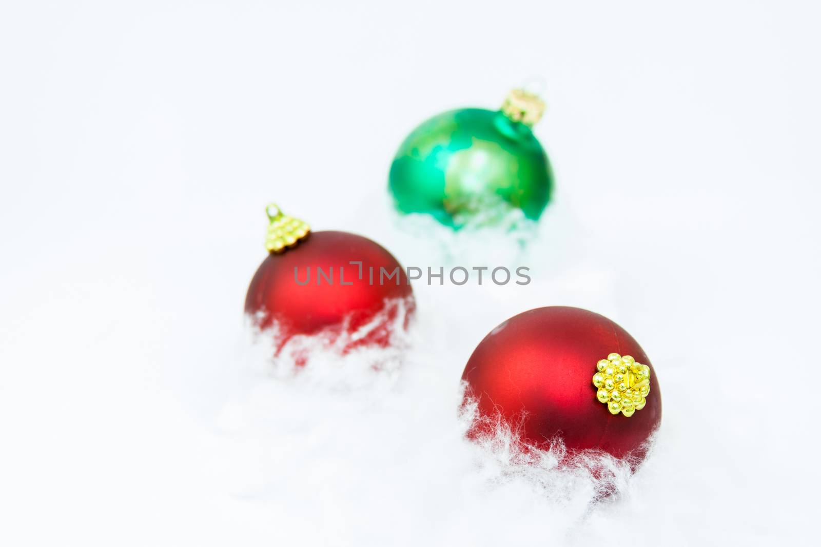Isolated beautiful Christmas ornaments