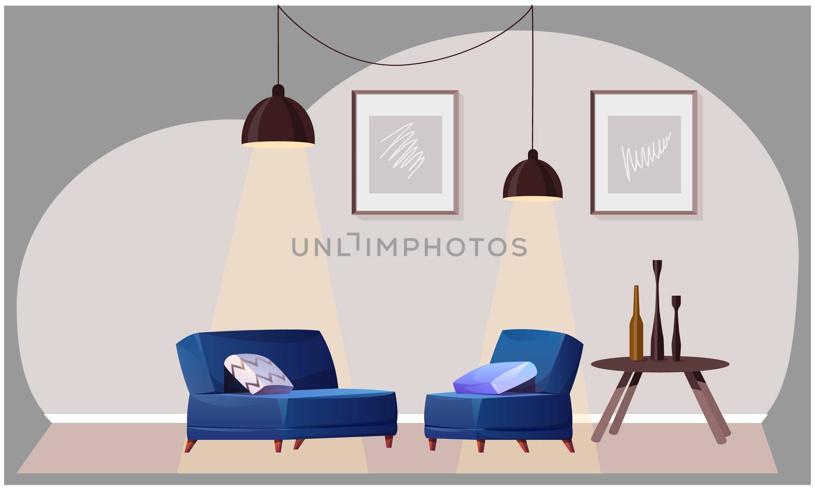 mock up illustration of couch in a meeting room by aanavcreationsplus