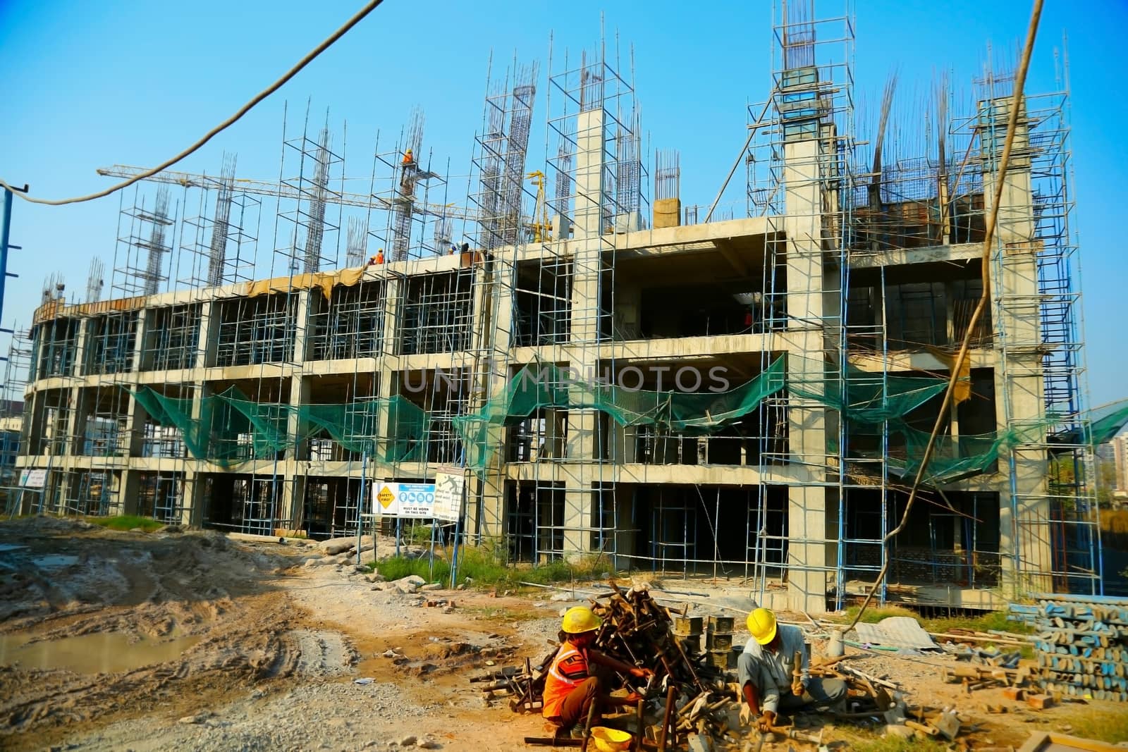 Jaipur, India - June 2018 : new construction of building in Jaipur