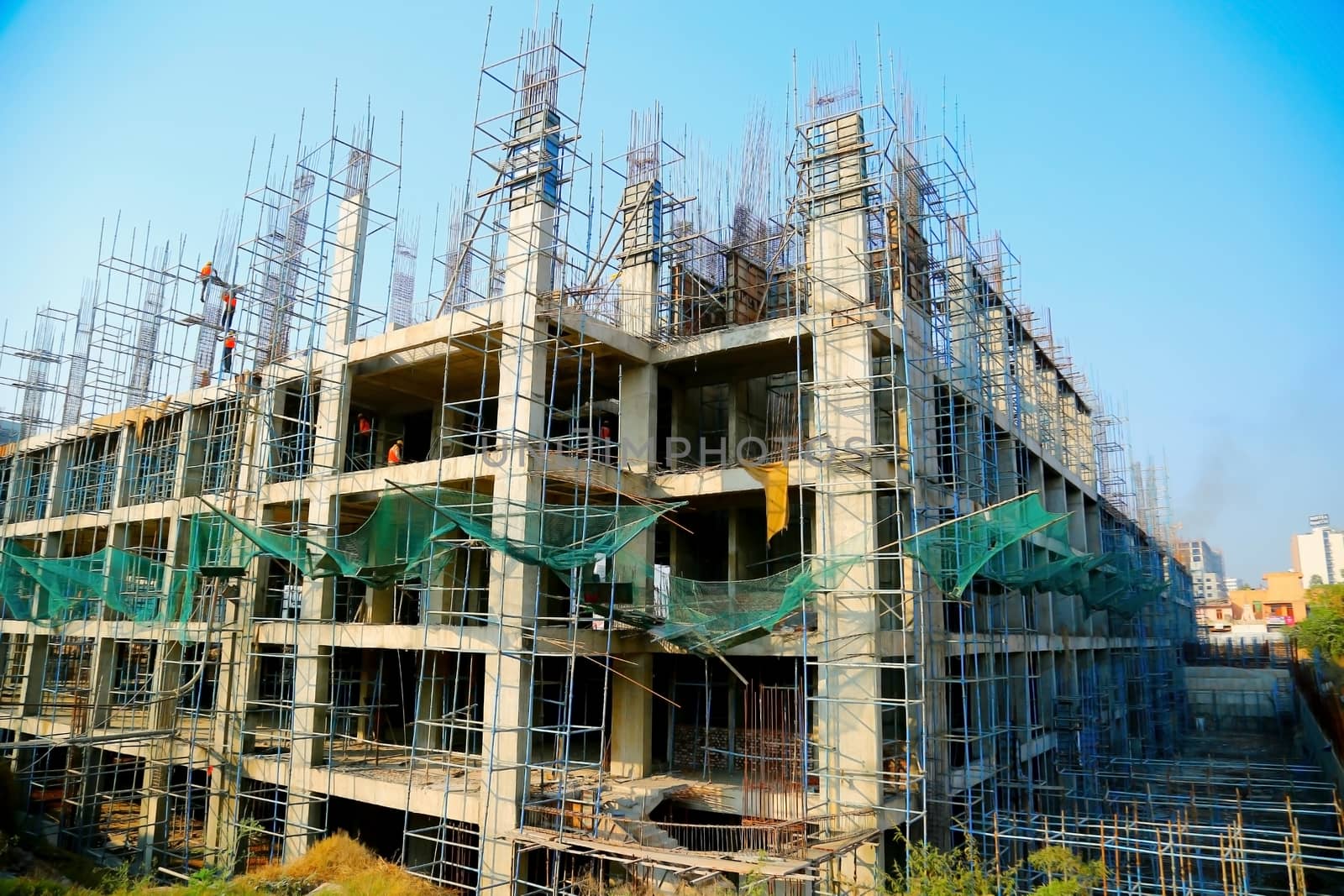 Jaipur, India - June 2018 : new construction of building in Jaipur