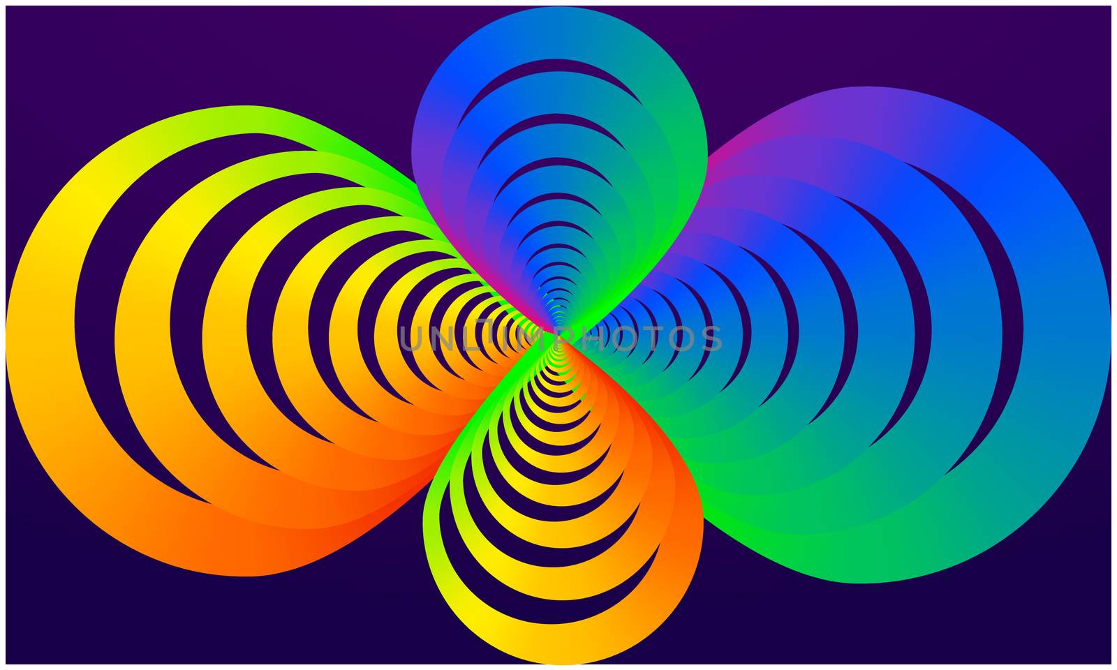 digital textile design of rainbow infinite symbol on abstract background by aanavcreationsplus