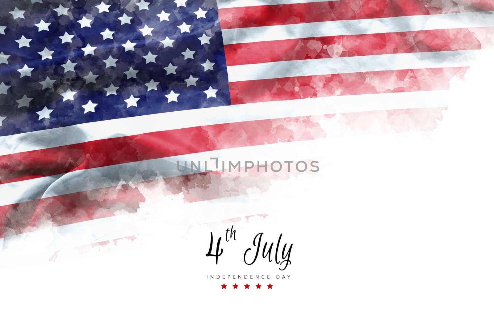 happy Independence Day greeting card american flag grunge background