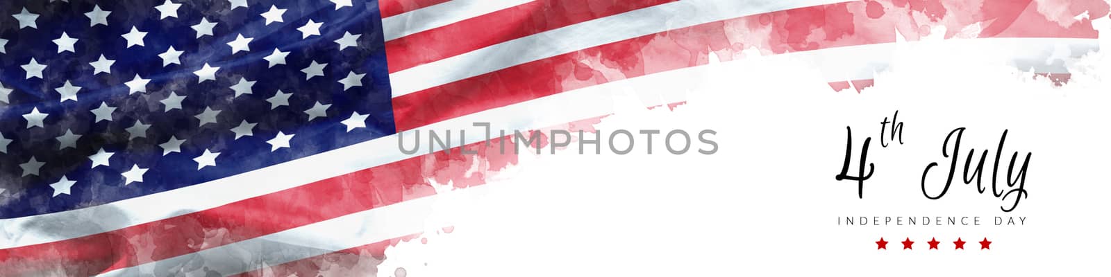 happy Independence Day greeting card american flag grunge background by asiandelight