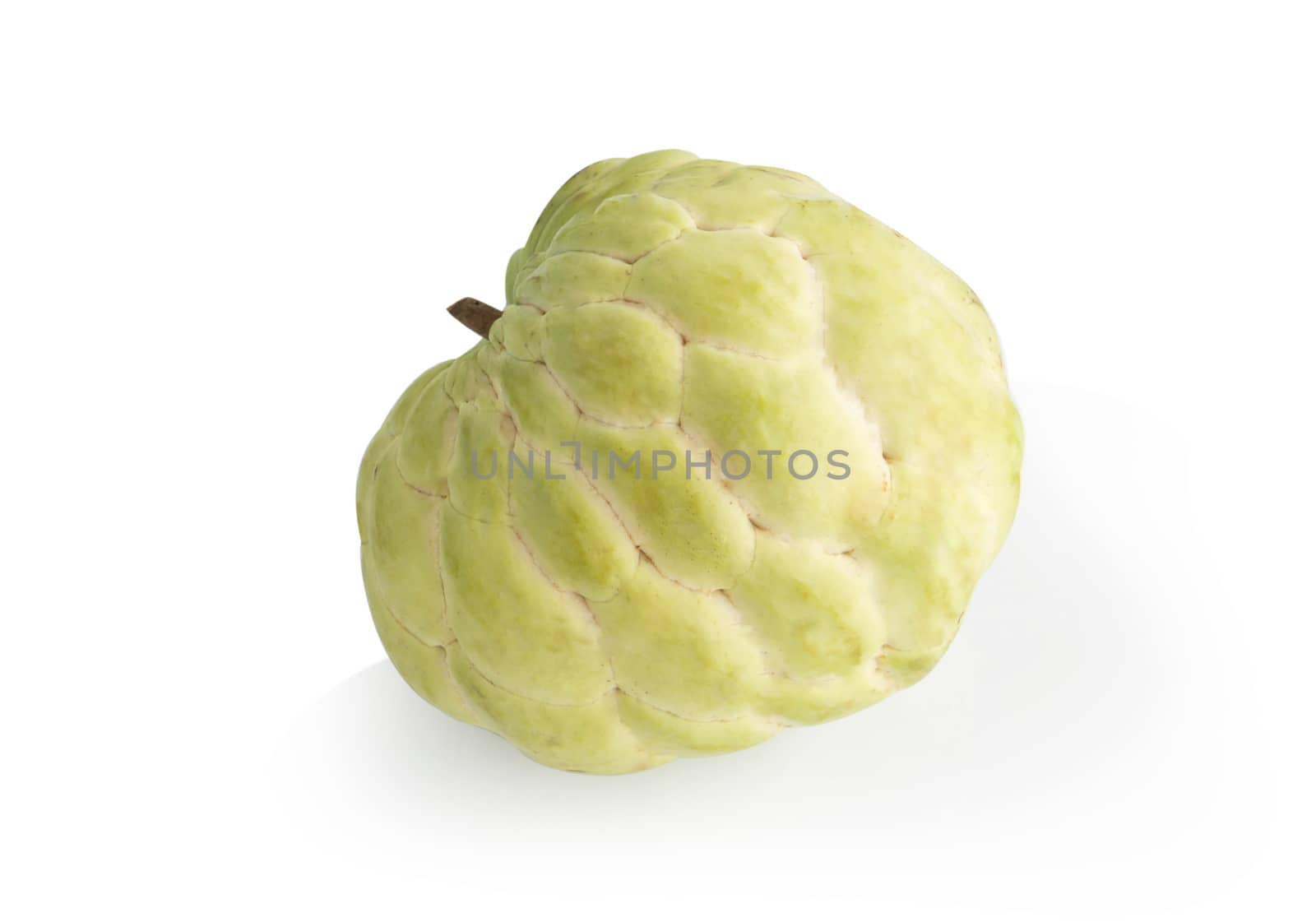 Fresh ripe Sugar apple or custard apple fruit isolated on white  by pt.pongsak@gmail.com