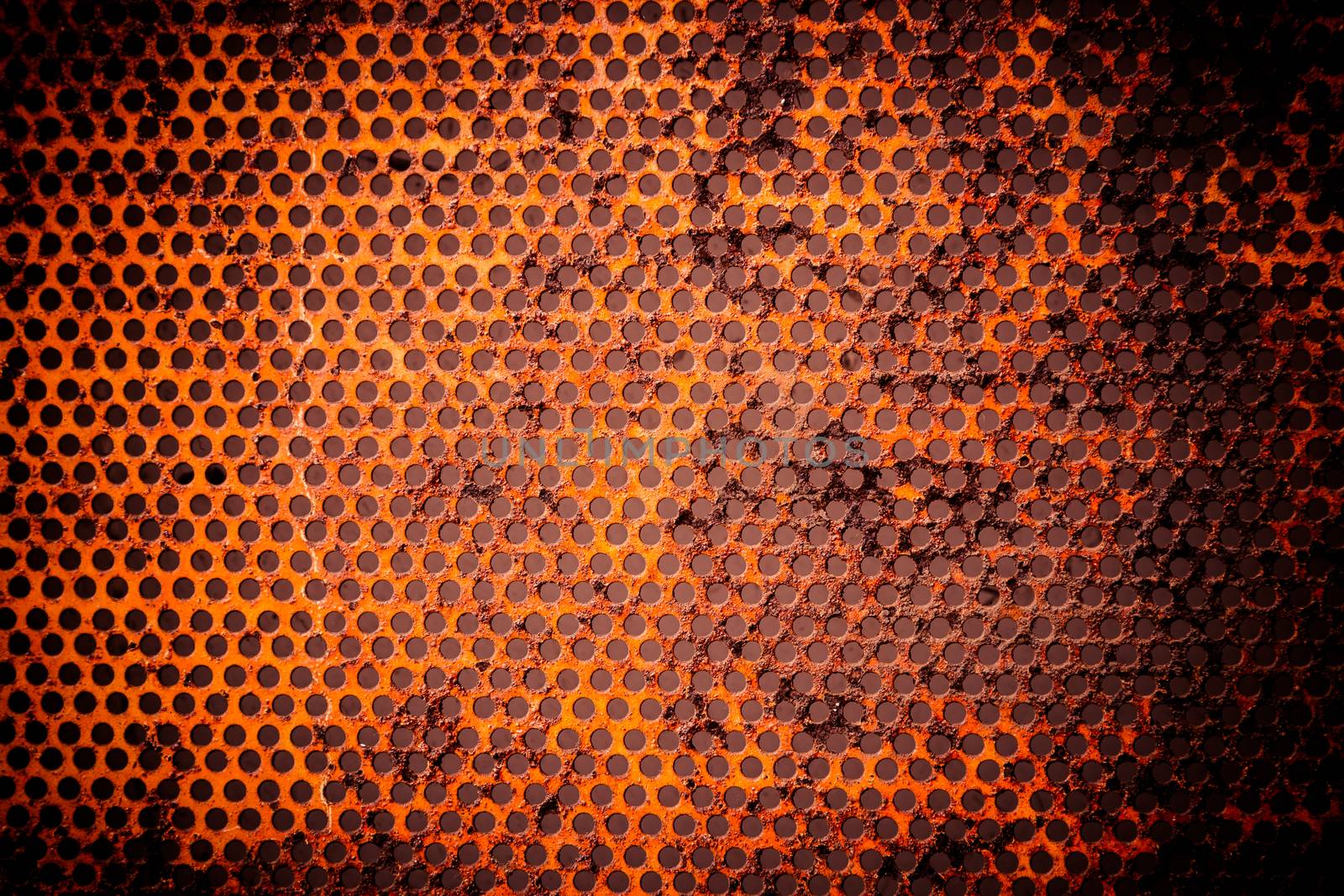 Rusted Background or texture from metal gratings. by photosam