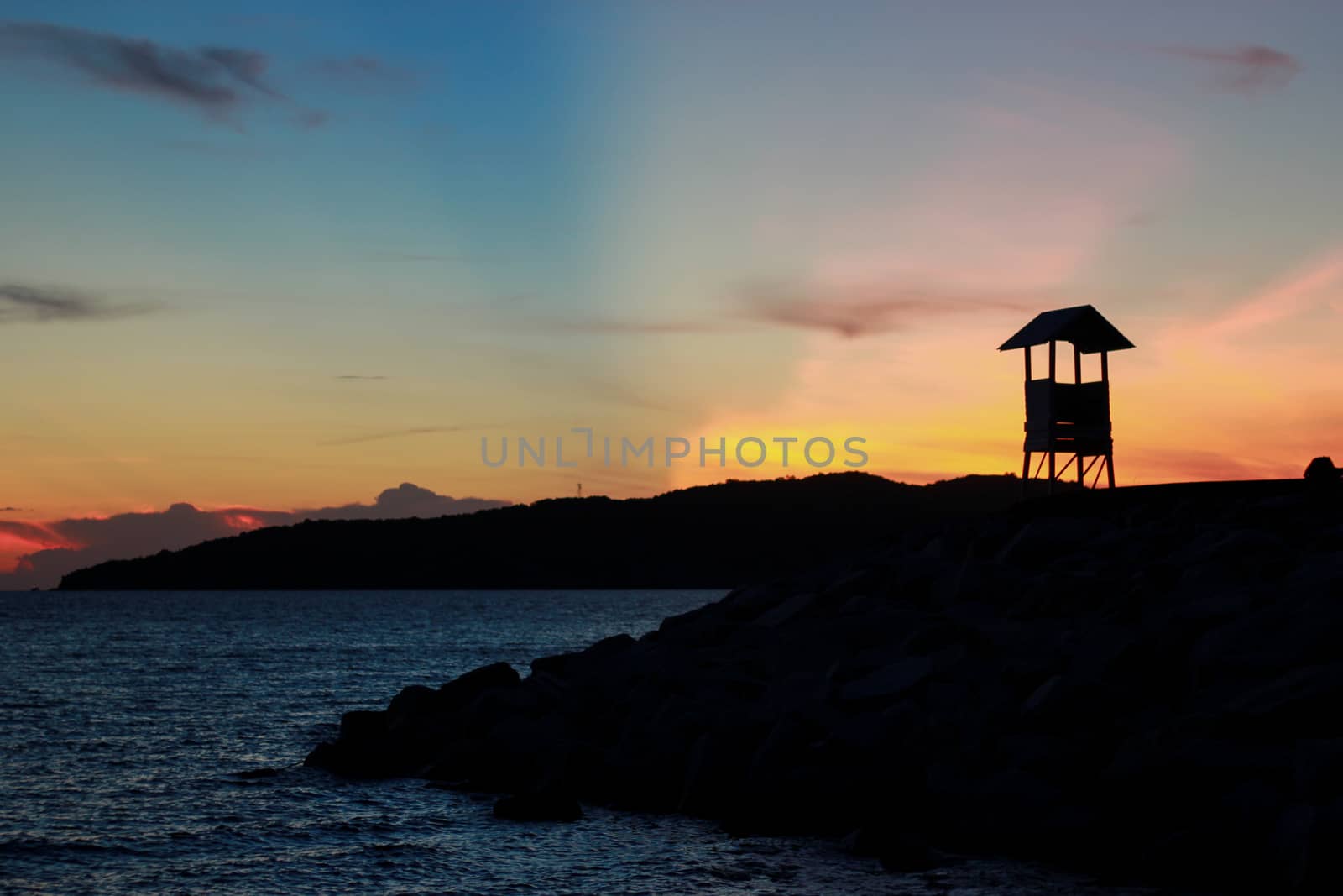  Lights Twilight time of sunrise in the morning. by suthipong