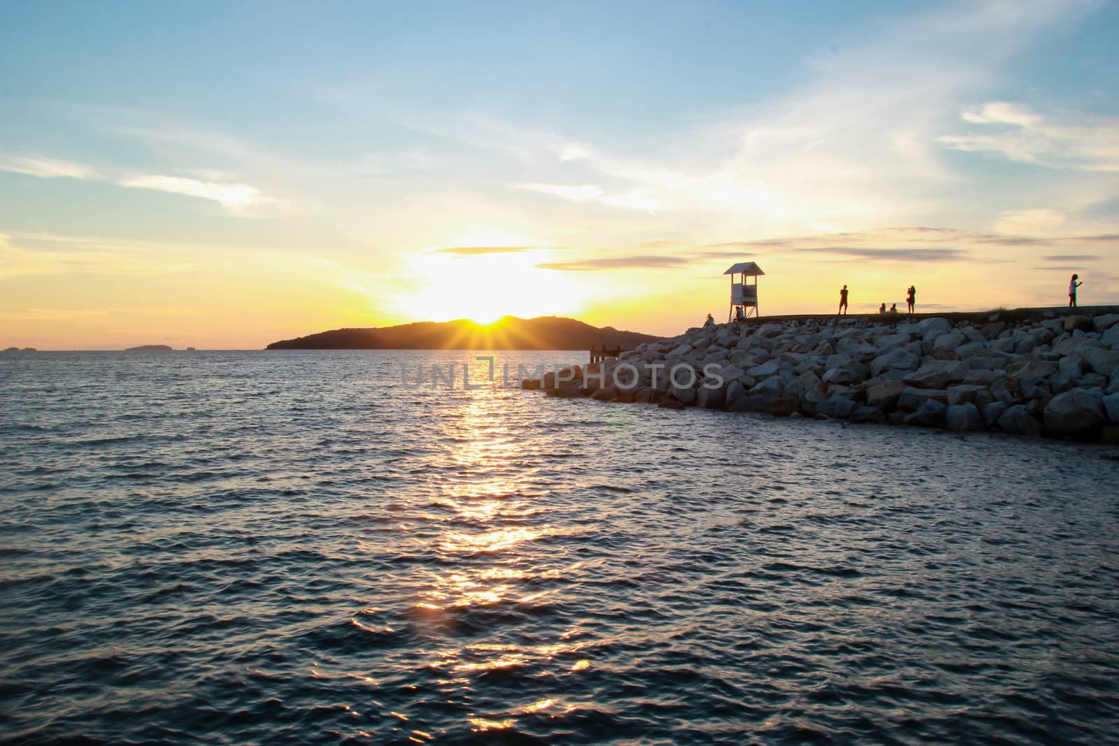  Lights Twilight time of sunrise in the morning. by suthipong