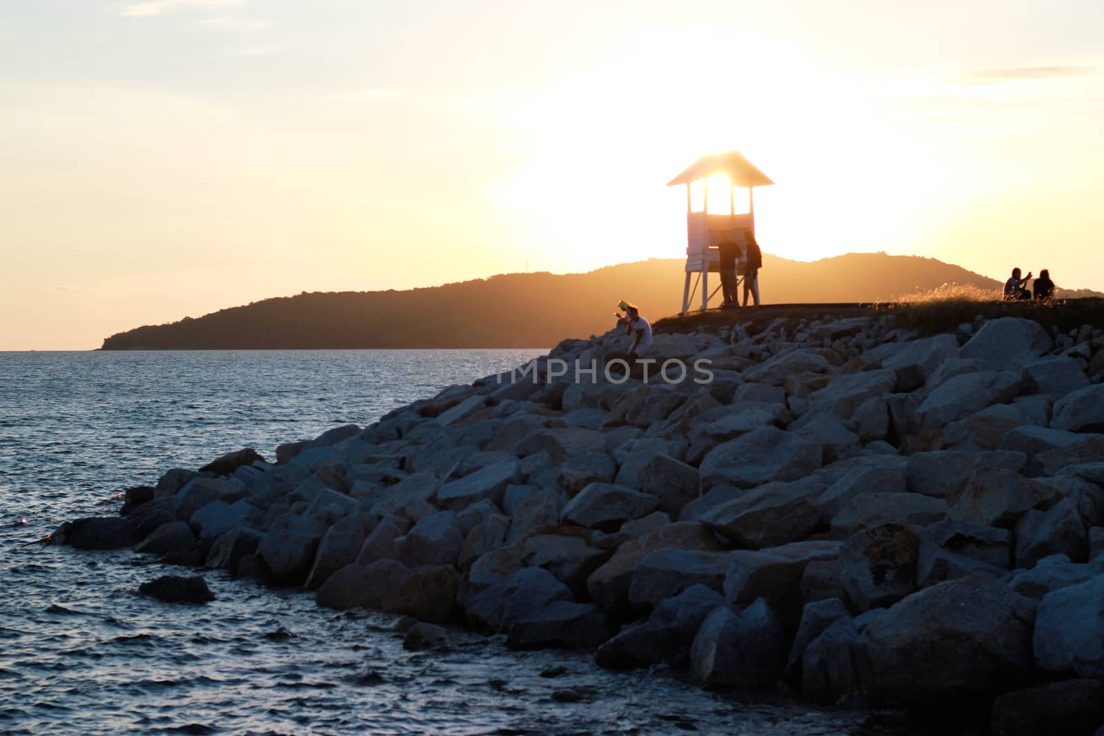  Lights Twilight time of sunrise in the morning. by suthipong