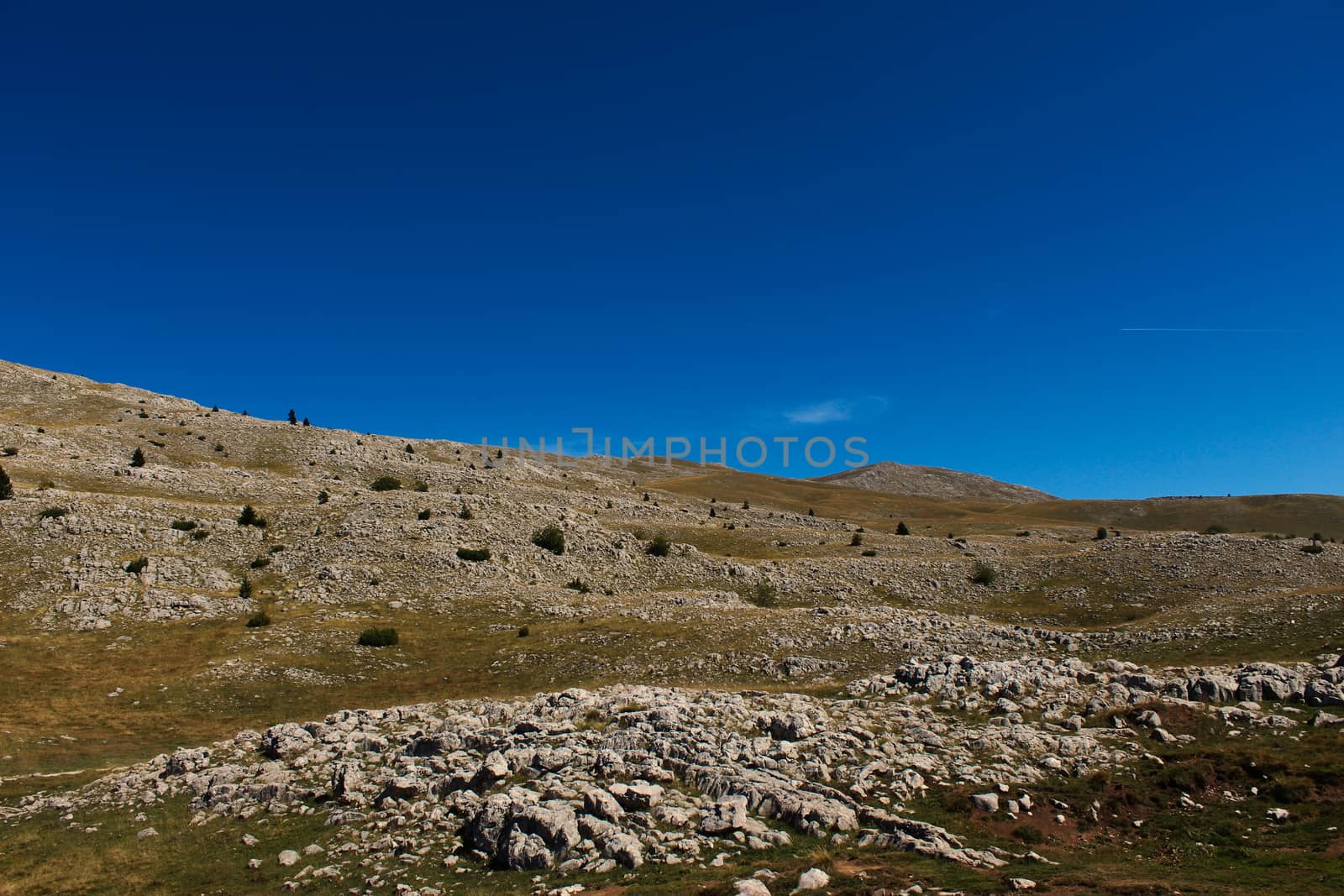 Rocky landscape on Bjelasnica mountain, Bosnia and Herzegovina.