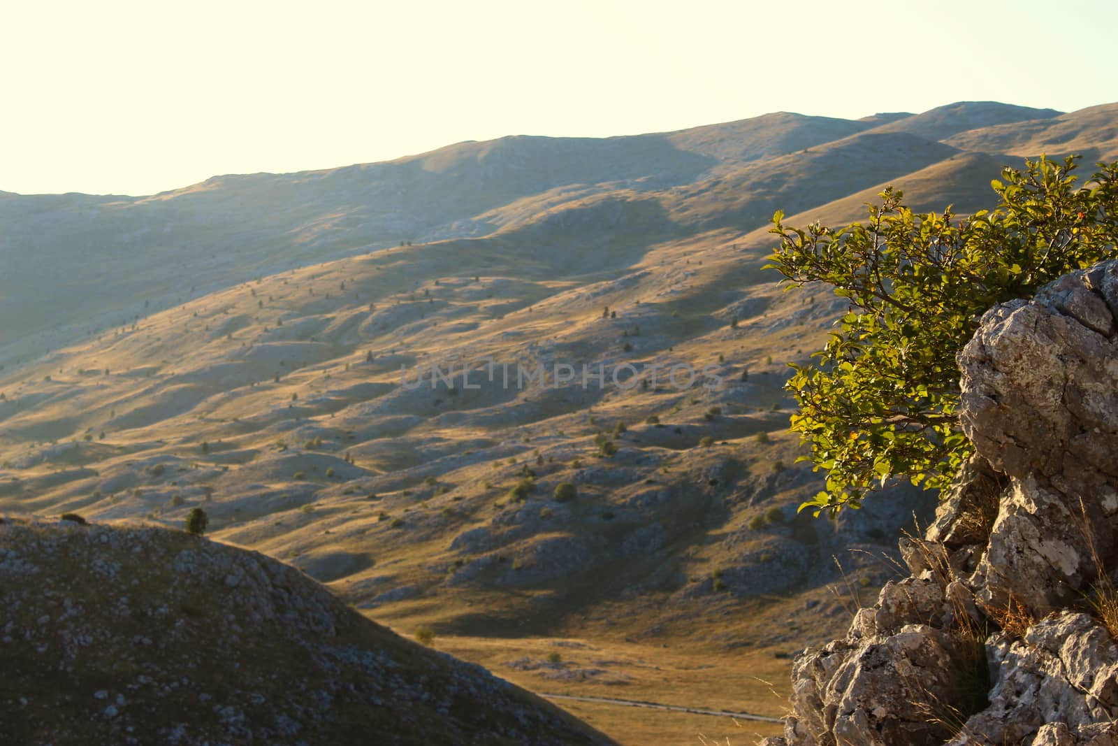 The rocky landscape of the Bjelasnica mountain. On the mountain Bjelasnica, Bosnia and Herzegovina.