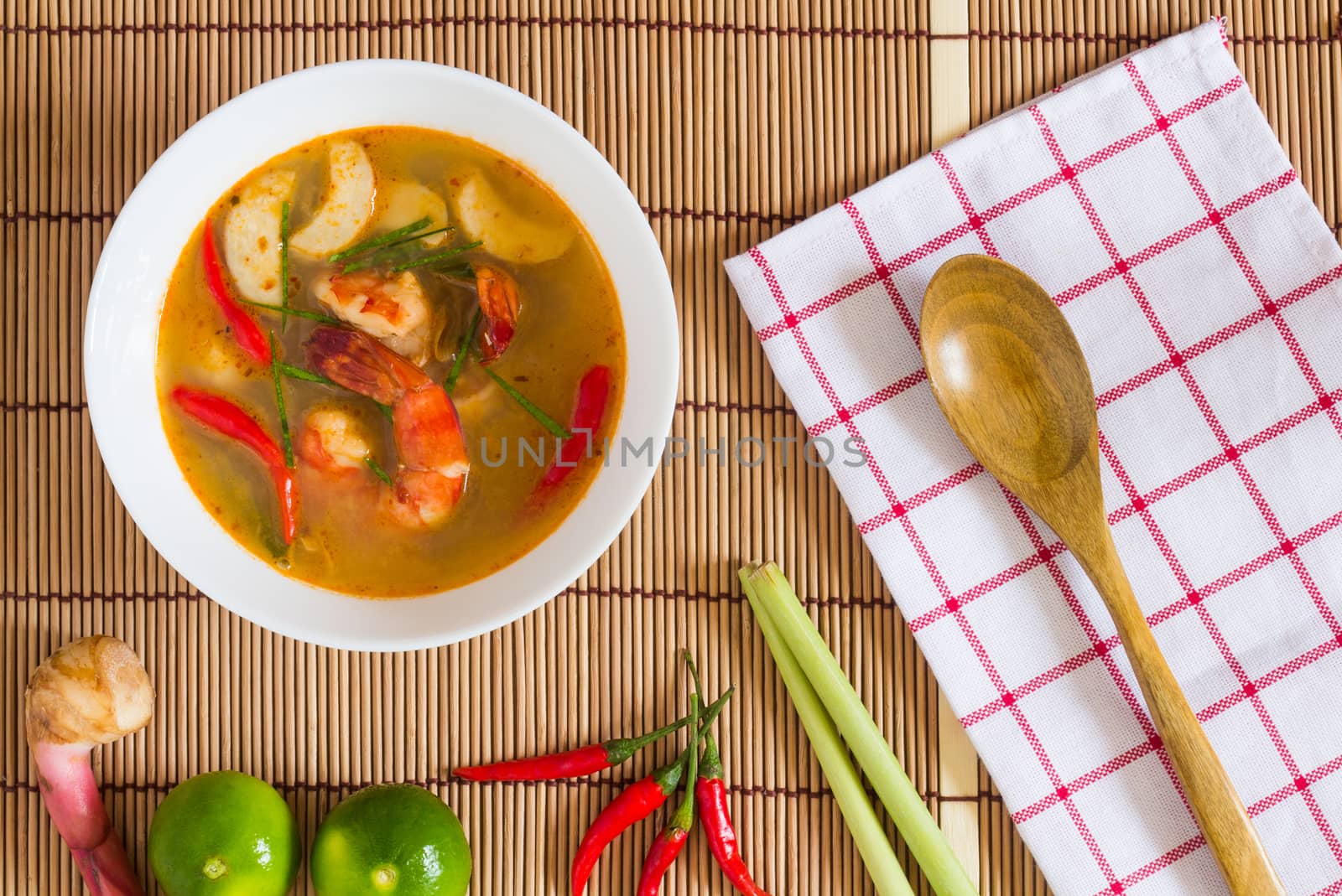 Tom Yum soup is a delicious Thai traditional food